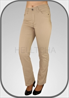 Dámské béžové kalhoty 216/B9 dl. 32"(81cm)