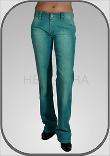 Tyrkysové jeansy 202/70 dl.38" (96cm)